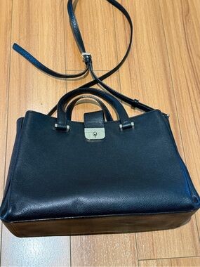 Kate Spade Black Leather Top-Handle Crossbody Bag